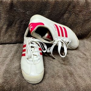 Women’s Adidas Classic Samoa Running Shoe Pink/White Lace Up…
